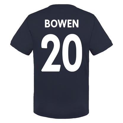 Navy - Front - West Ham United FC Boys Bowen 20 Polyester T-Shirt