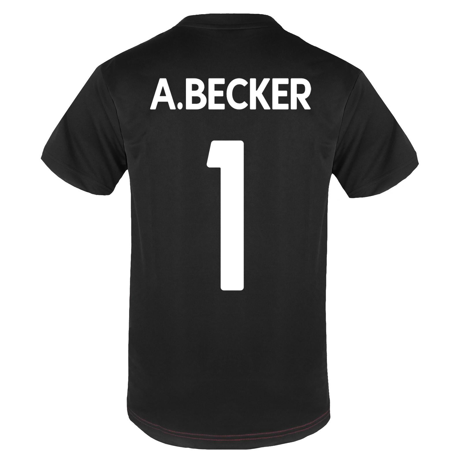 Black - Front - Liverpool FC Boys A.Becker 1 Polyester T-Shirt