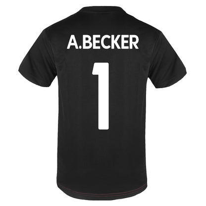 Black - Front - Liverpool FC Boys A.Becker 1 Polyester T-Shirt