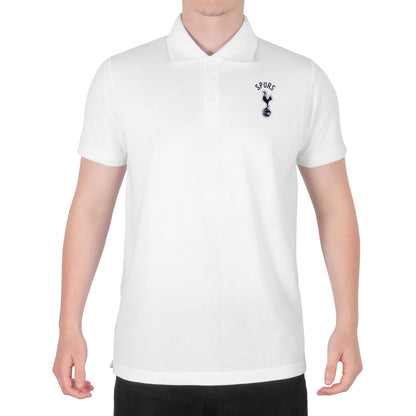 White - Front - Tottenham Hotspur FC Mens Polo Shirt