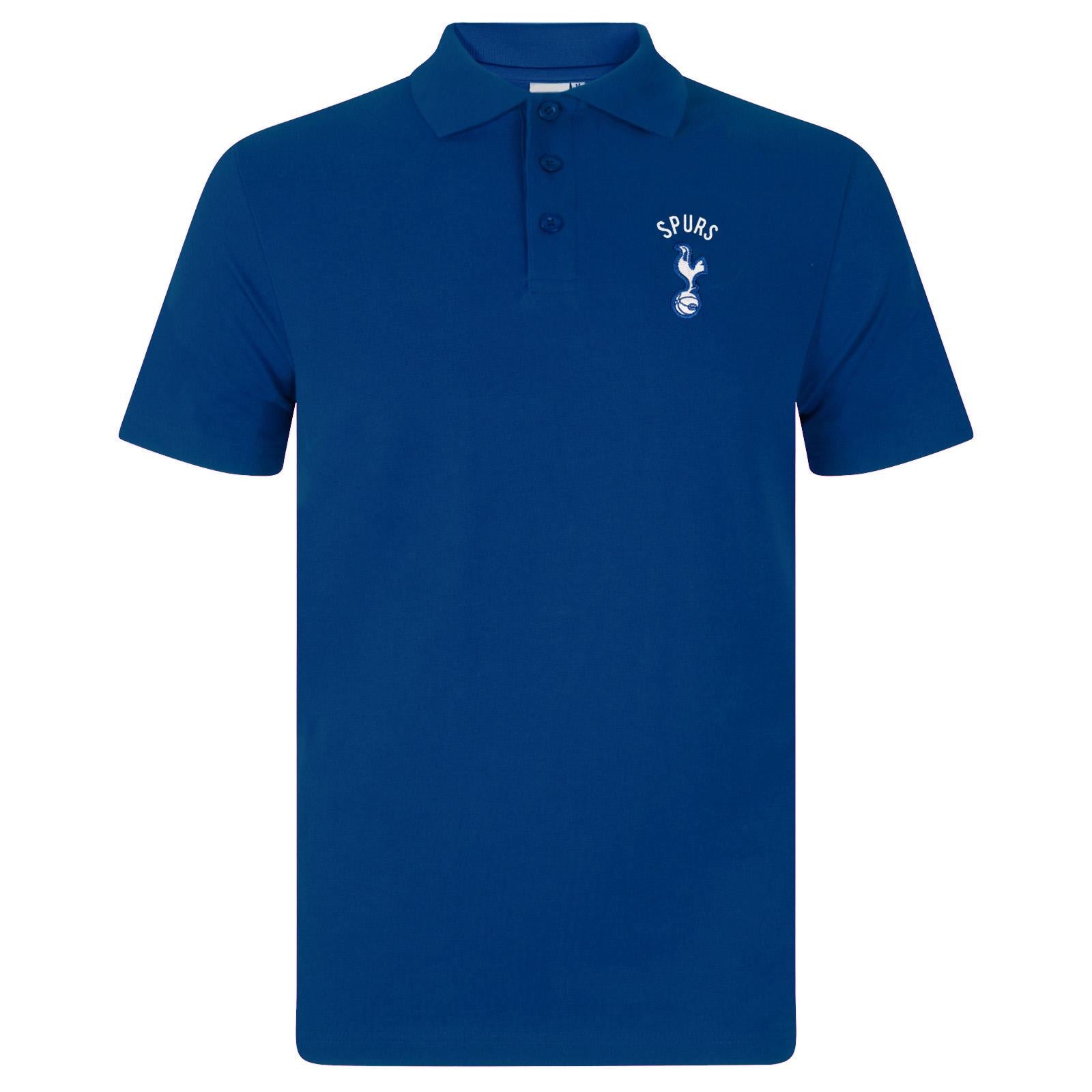 Marine - Back - Tottenham Hotspur FC Mens Crest Polo Shirt