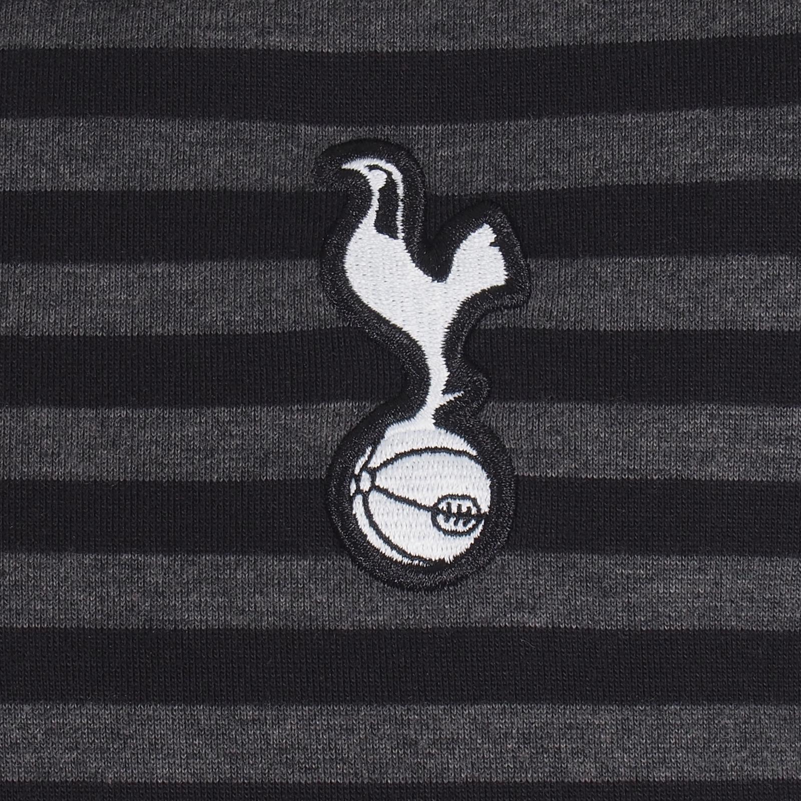 Black-Grey - Back - Tottenham Hotspur FC Mens Stripe Polo Shirt