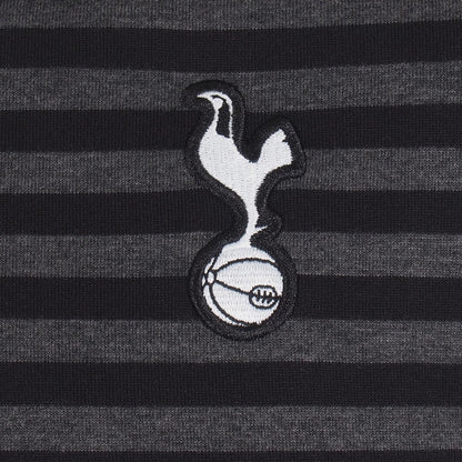 Black-Grey - Back - Tottenham Hotspur FC Mens Stripe Polo Shirt