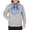 Grey - Back - Chelsea FC Mens Fleece Hoodie