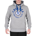 Grey - Front - Chelsea FC Mens Fleece Hoodie