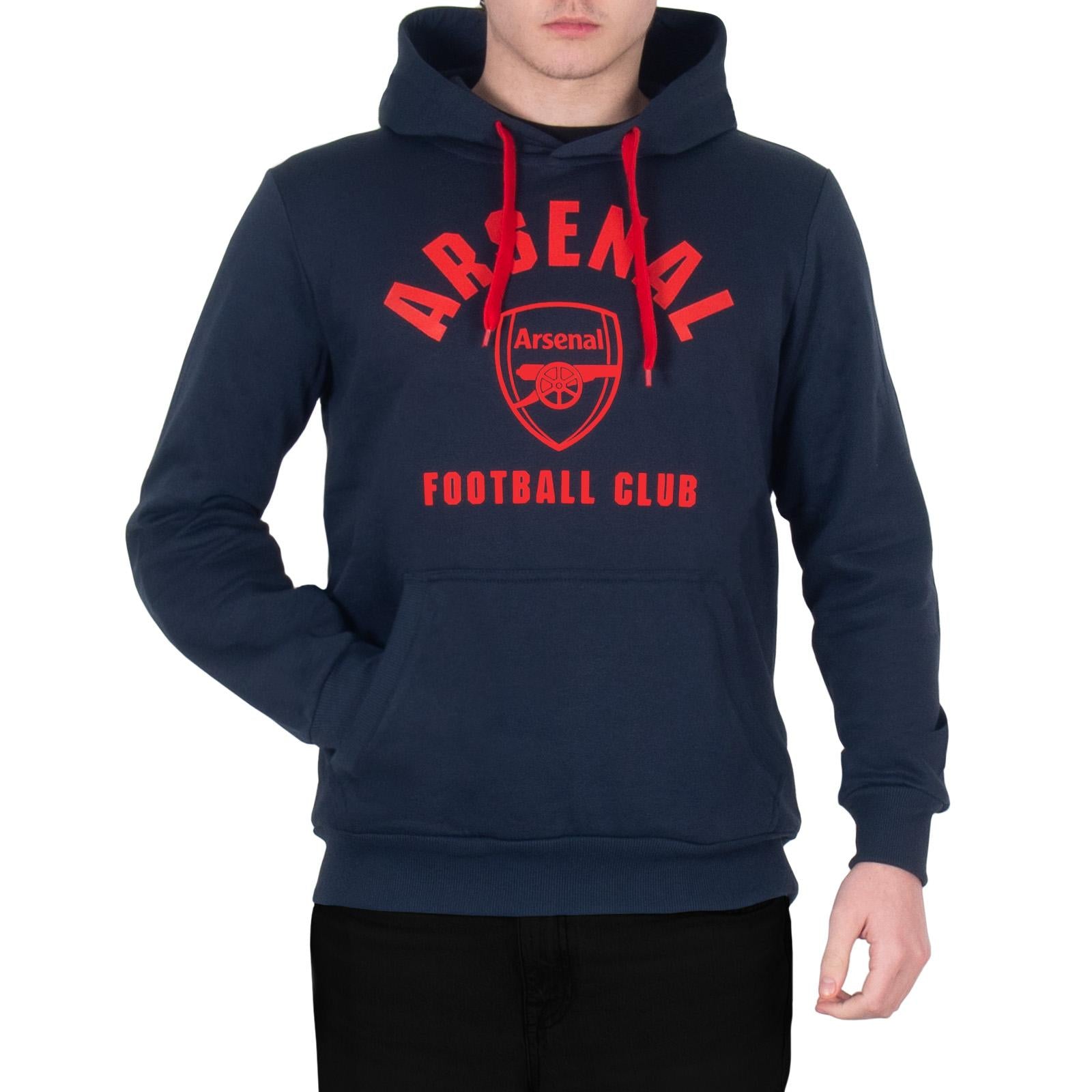 Navy Blue - Back - Arsenal FC Mens Fleece Hoodie