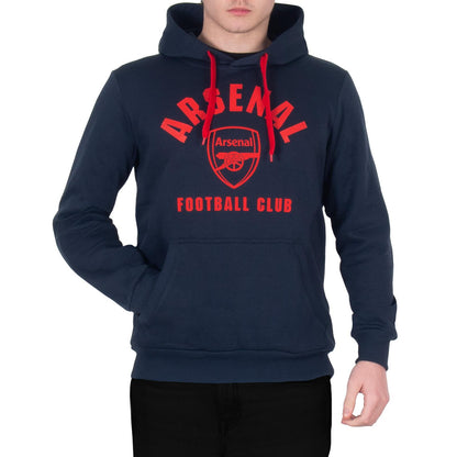 Navy Blue - Back - Arsenal FC Mens Fleece Hoodie