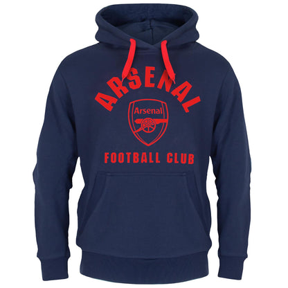 Navy Blue - Side - Arsenal FC Mens Fleece Hoodie