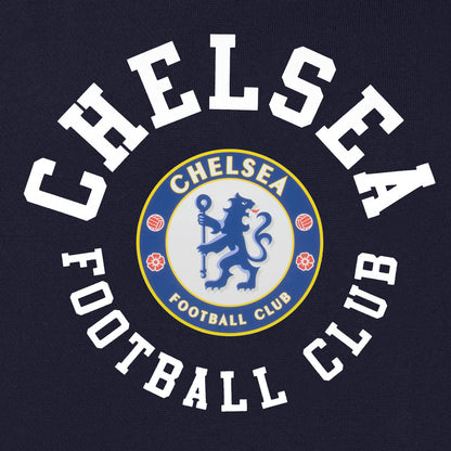 Navy Blue - Back - Chelsea FC Boys Graphic Fleece Hoodie