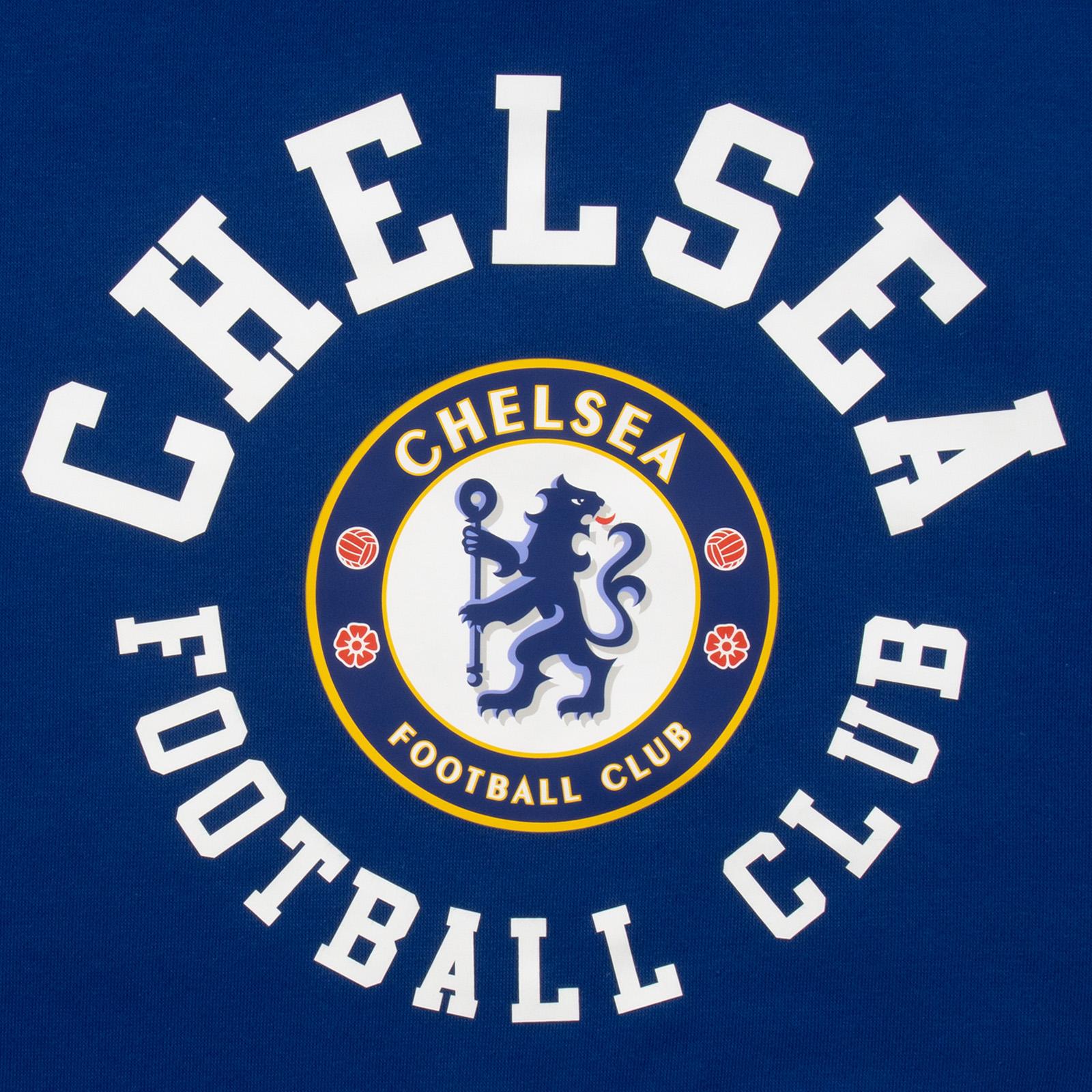 Royal Blue - Side - Chelsea FC Boys Graphic Fleece Hoodie