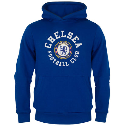 Royal Blue - Front - Chelsea FC Boys Graphic Fleece Hoodie