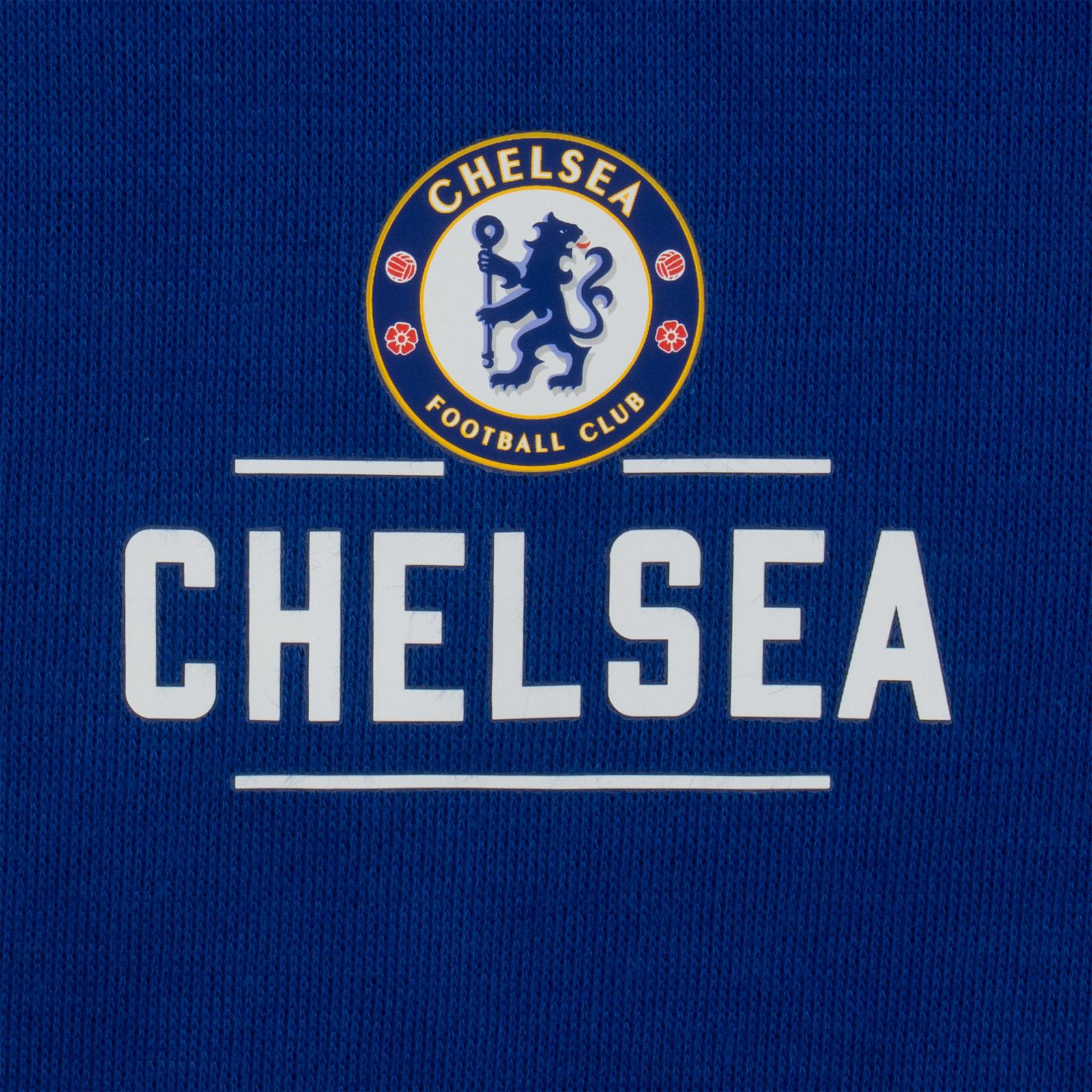 Royal Blue - Side - Chelsea FC Boys Full Zip Hoodie