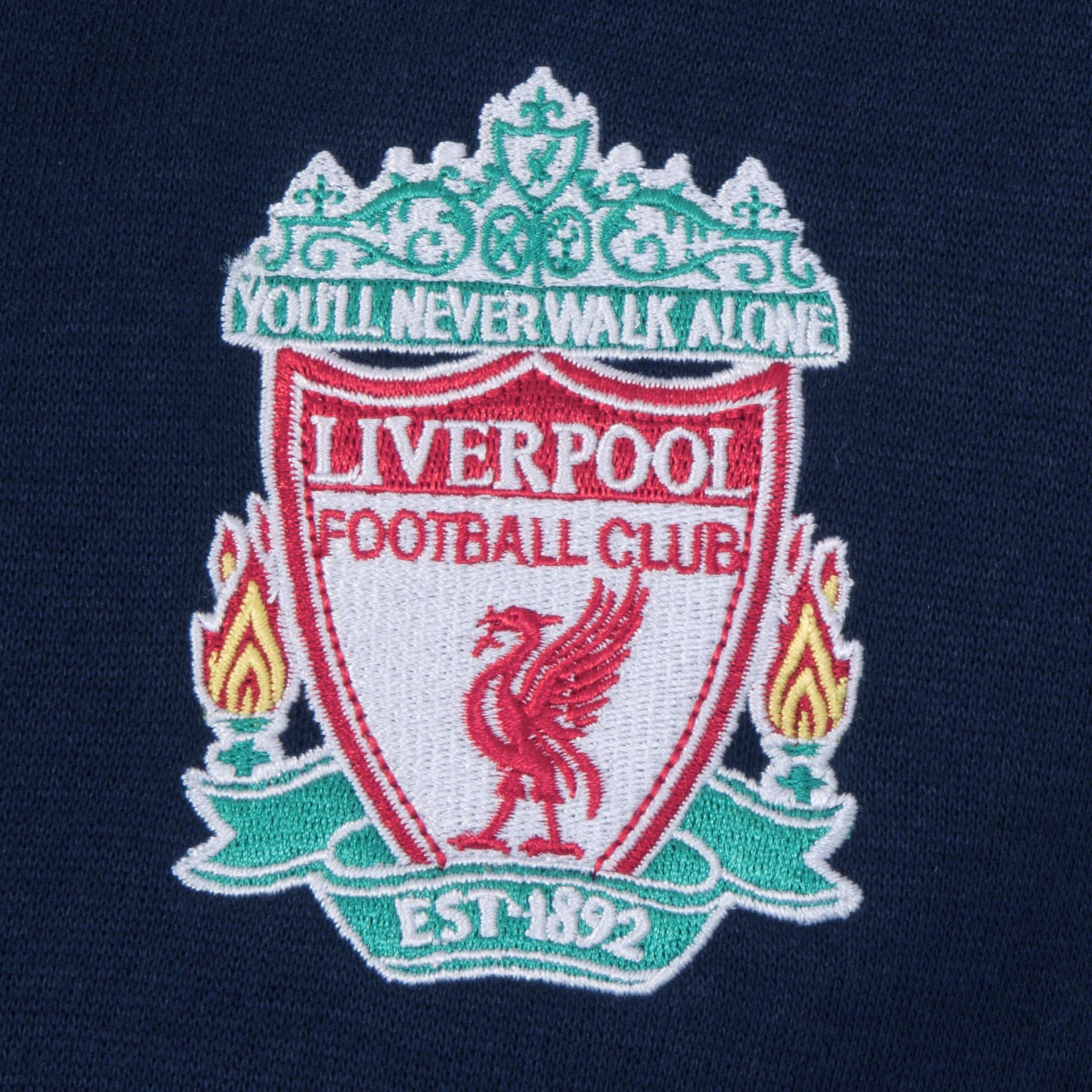 Navy Blue - Back - Liverpool FC Boys Fleece Full Zip Hoodie