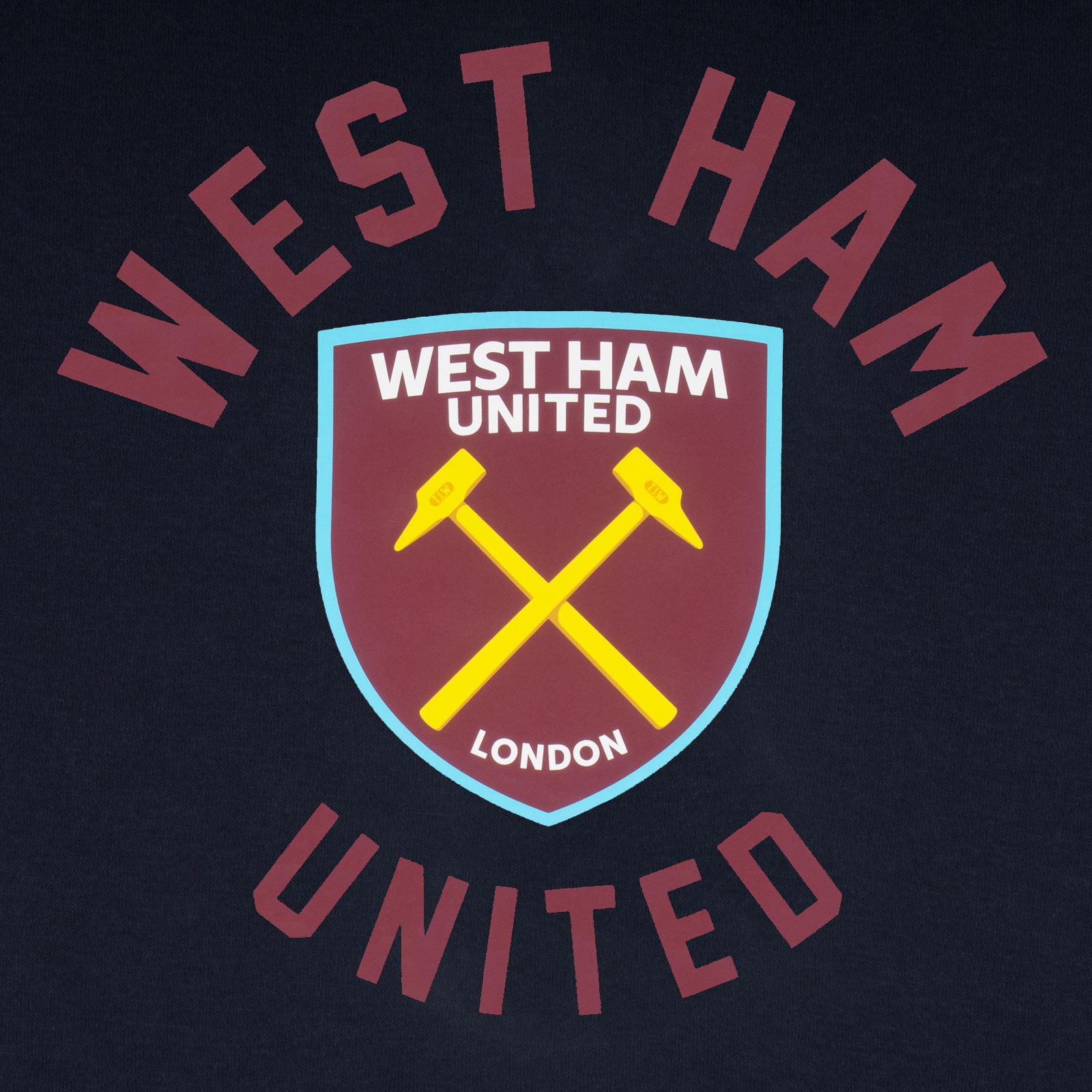 Navy - Lifestyle - West Ham United FC Mens Graphic Fleece Hoodie