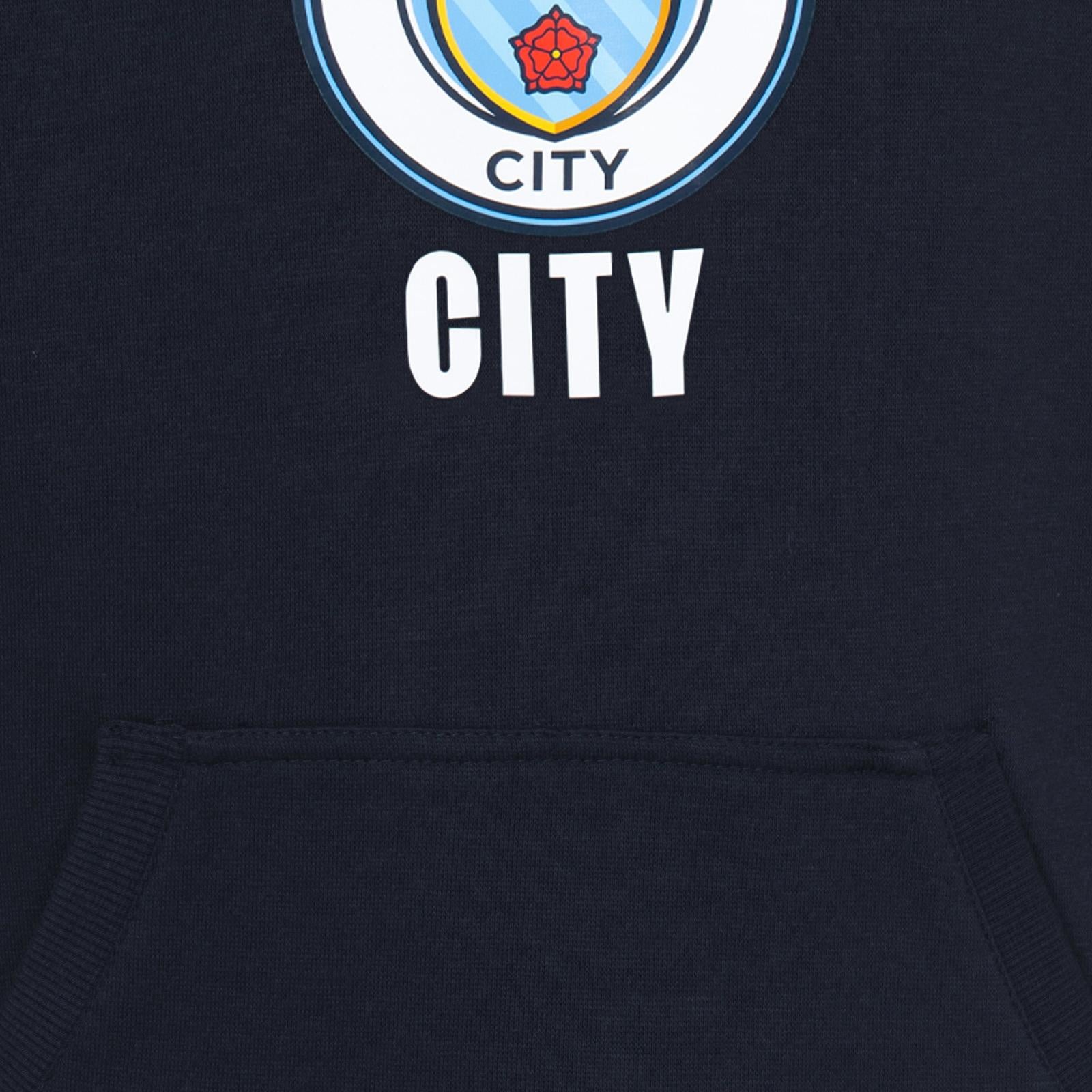 Navy Blue - Pack Shot - Manchester City FC Boys Fleece Hoodie