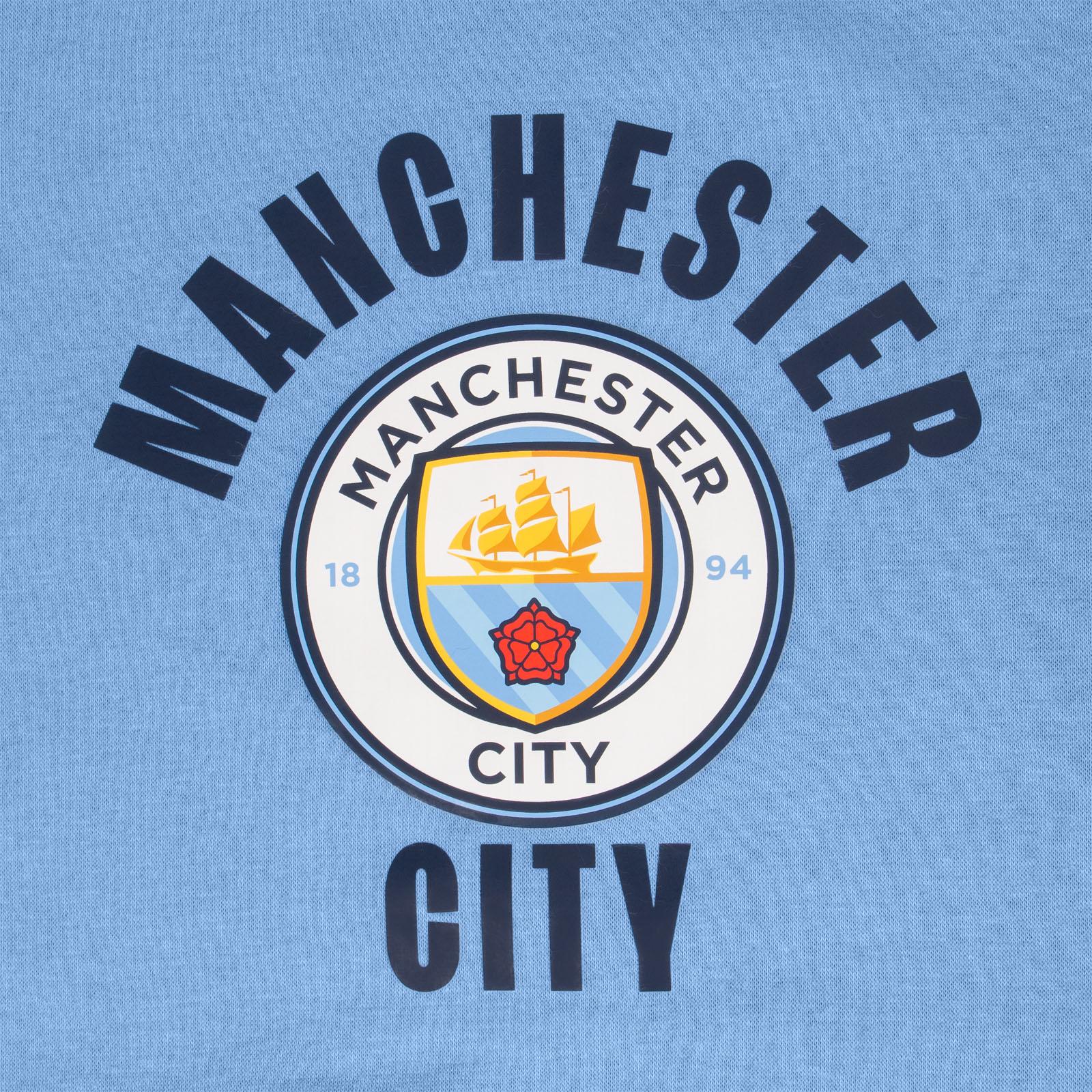 Sky Blue - Side - Manchester City FC Boys Fleece Hoodie