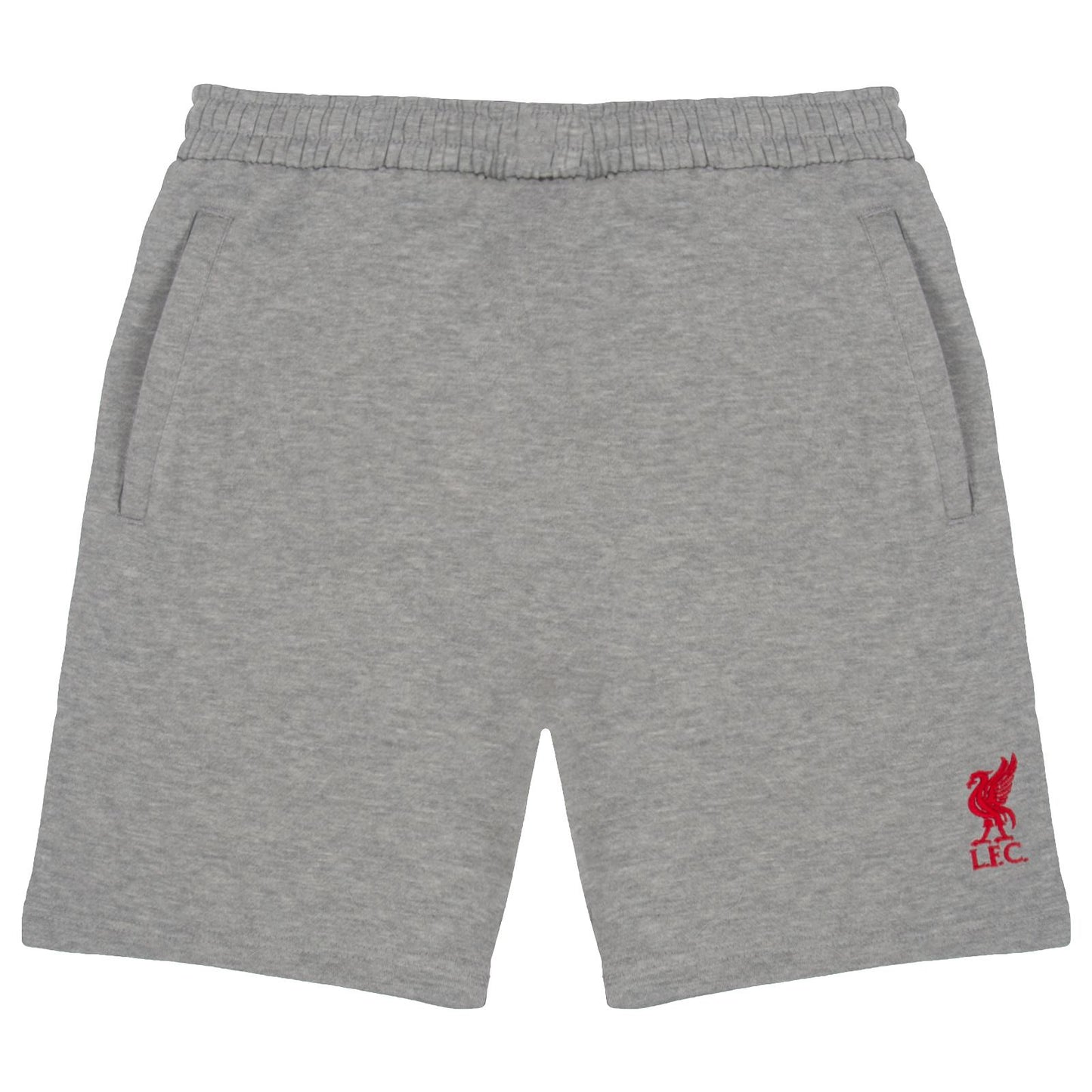 Grey - Front - Liverpool FC Mens Fleece Shorts