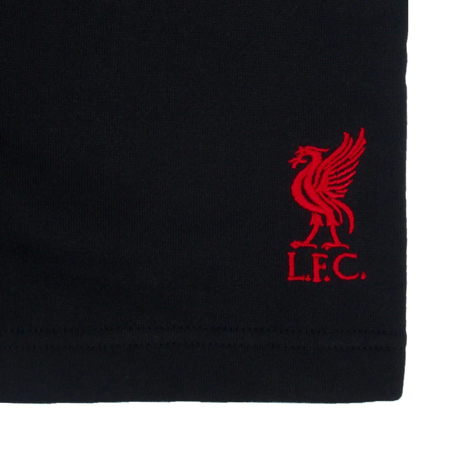 Black - Back - Liverpool FC Mens Fleece Shorts