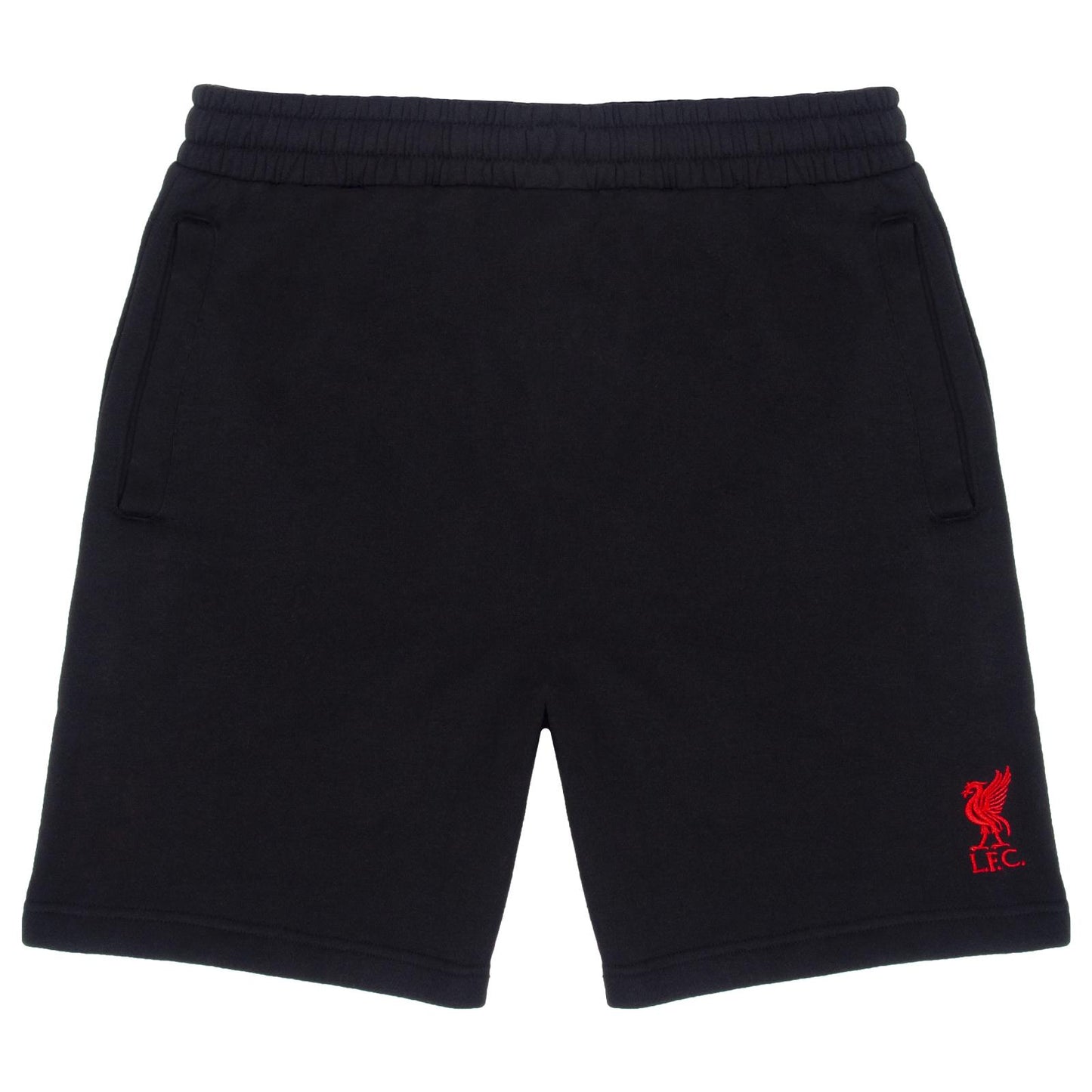 Black - Front - Liverpool FC Mens Fleece Shorts