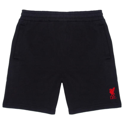 Black - Front - Liverpool FC Mens Fleece Shorts