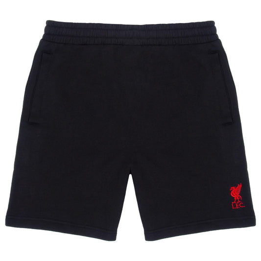 Black - Front - Liverpool FC Mens Fleece Shorts