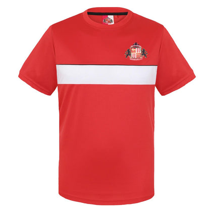 Red - Front - Sunderland AFC Boys Polyester T-Shirt