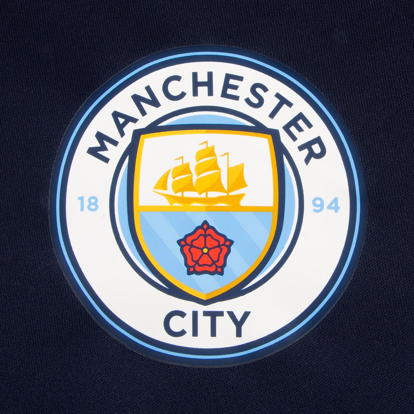 Navy - Side - Manchester City FC Boys Polyester T-Shirt
