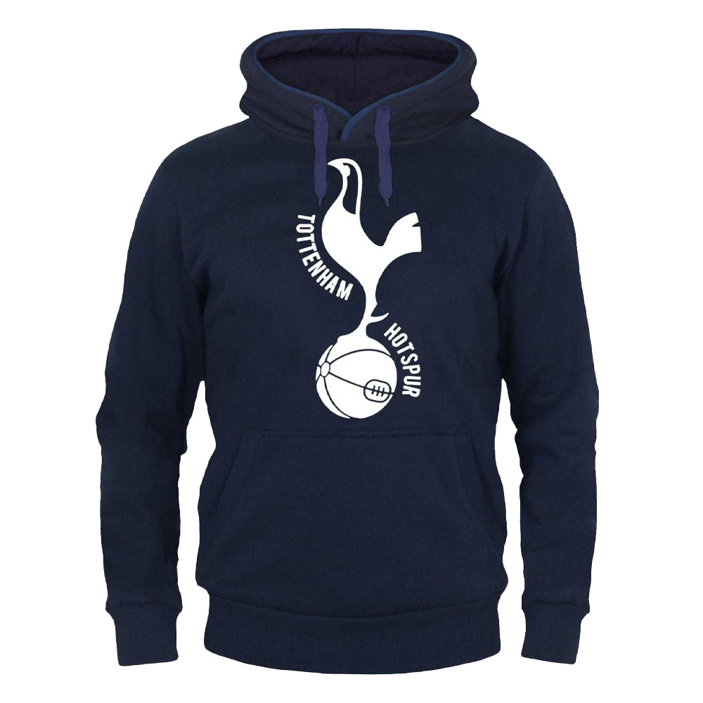 Navy Blue - Front - Tottenham Hotspur FC Mens Graphic Fleece Hoodie