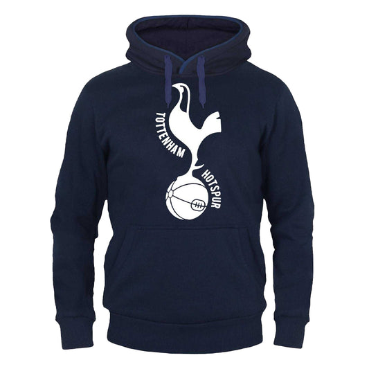Navy Blue - Front - Tottenham Hotspur FC Mens Graphic Fleece Hoodie