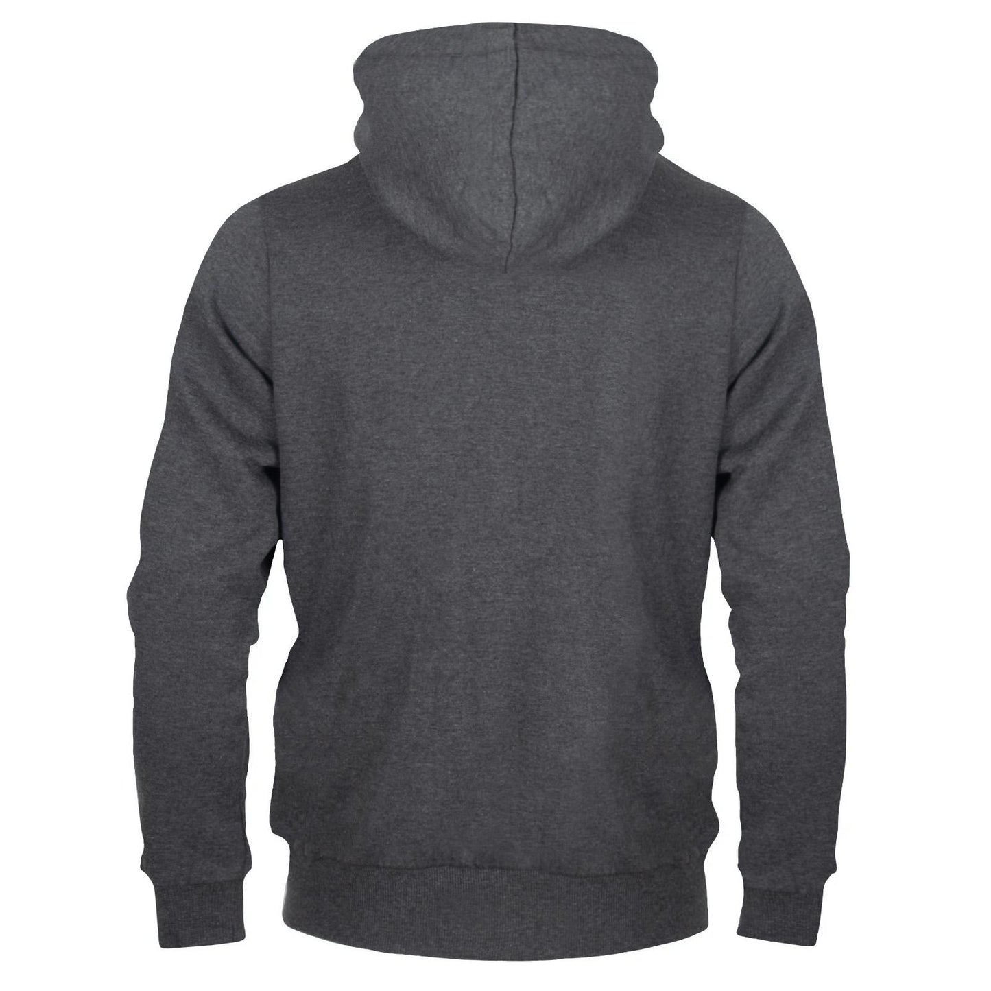 Grey - Back - Newcastle United FC Mens Fleece Full Zip Hoodie