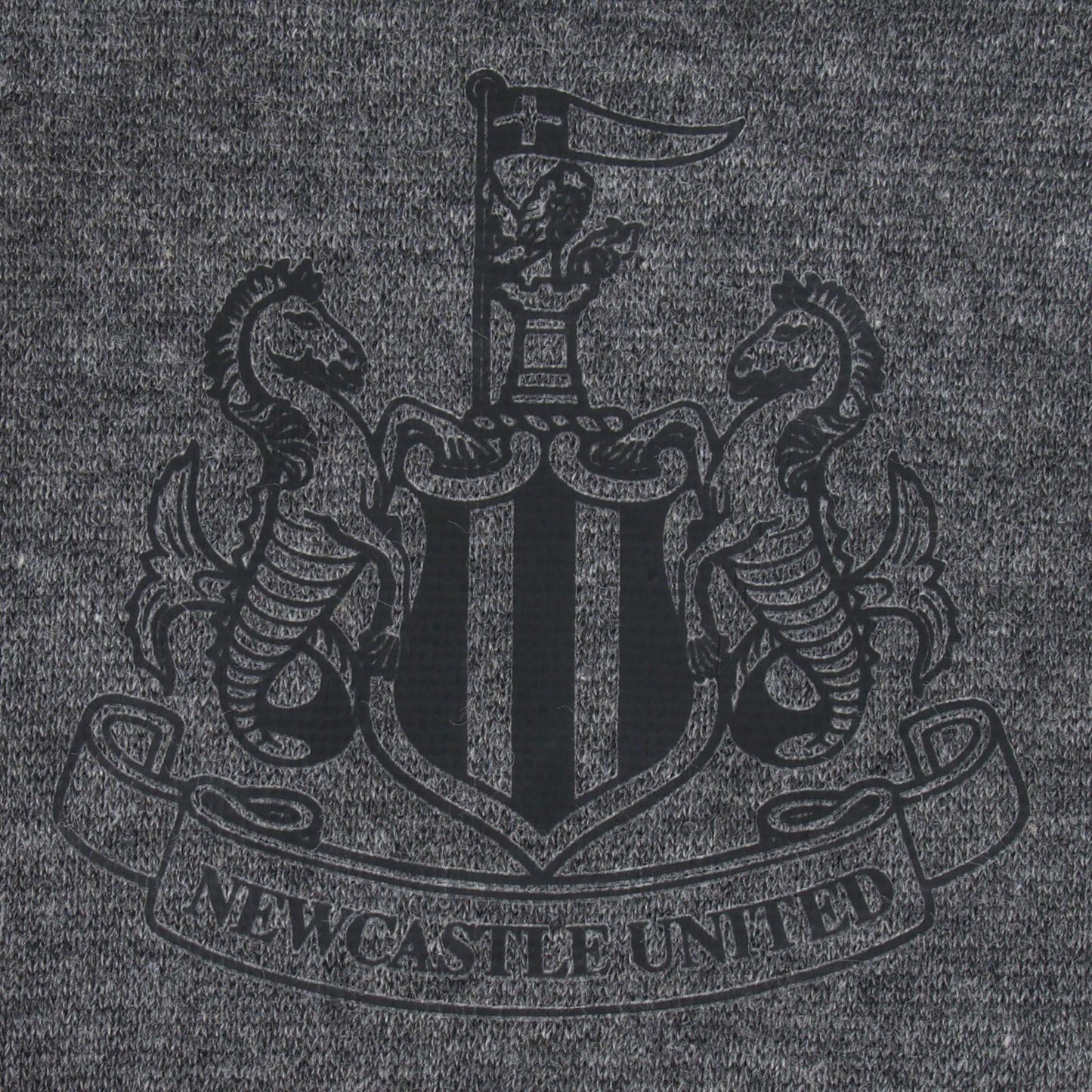 Grey - Side - Newcastle United FC Mens Fleece Full Zip Hoodie