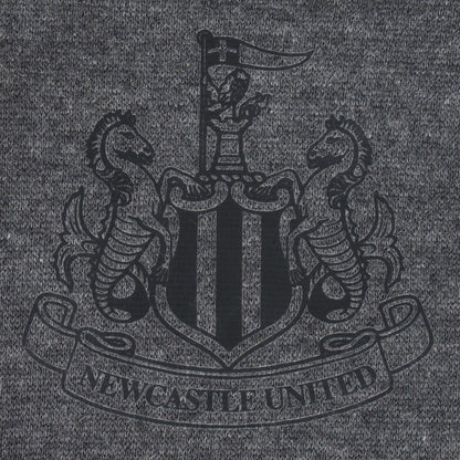 Grey - Side - Newcastle United FC Mens Fleece Full Zip Hoodie
