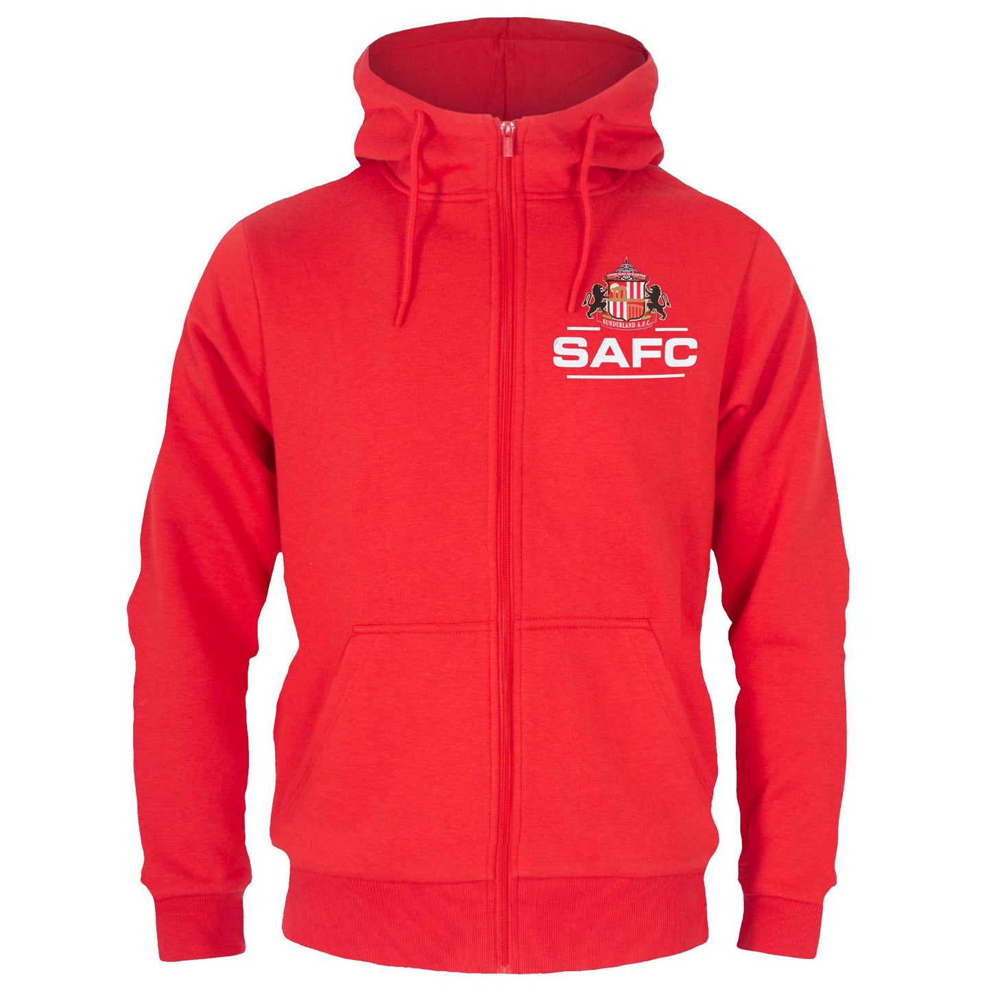 Red - Front - Sunderland AFC Mens Fleece Full Zip Hoodie