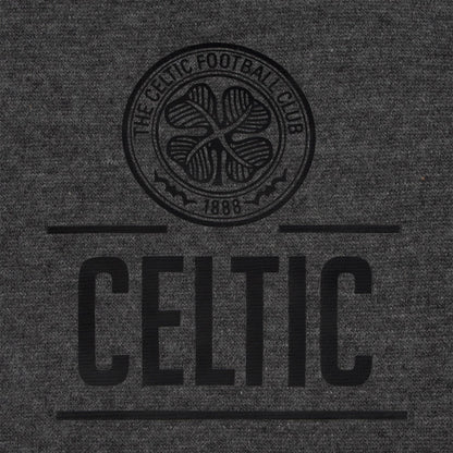 Grey - Side - Celtic FC Mens Fleece Full Zip Hoodie