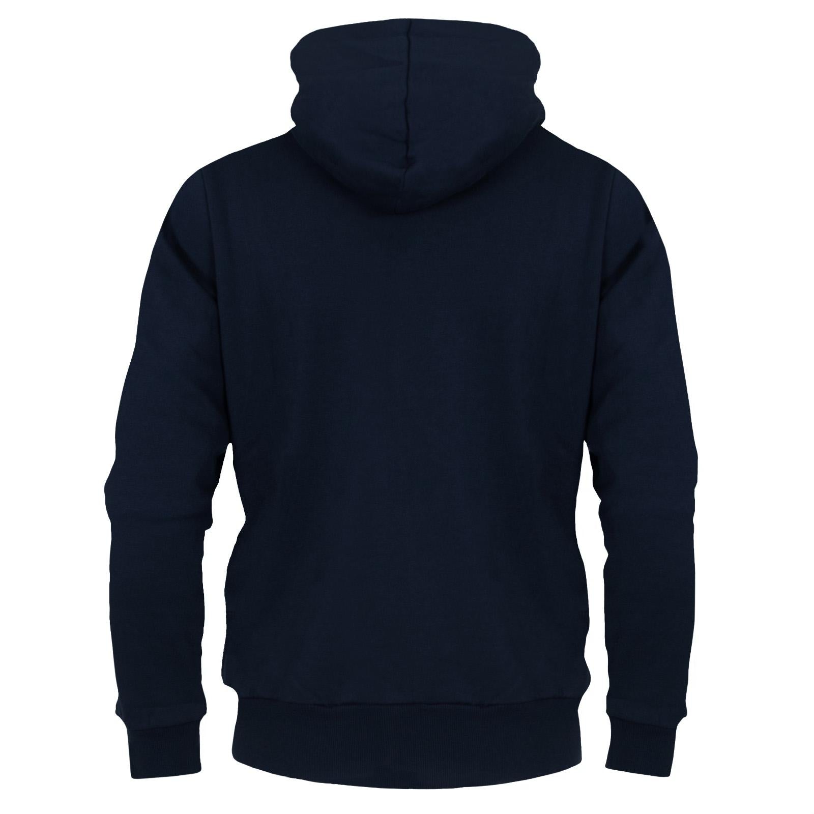 Navy - Back - West Ham United FC Mens Fleece Full Zip Hoodie