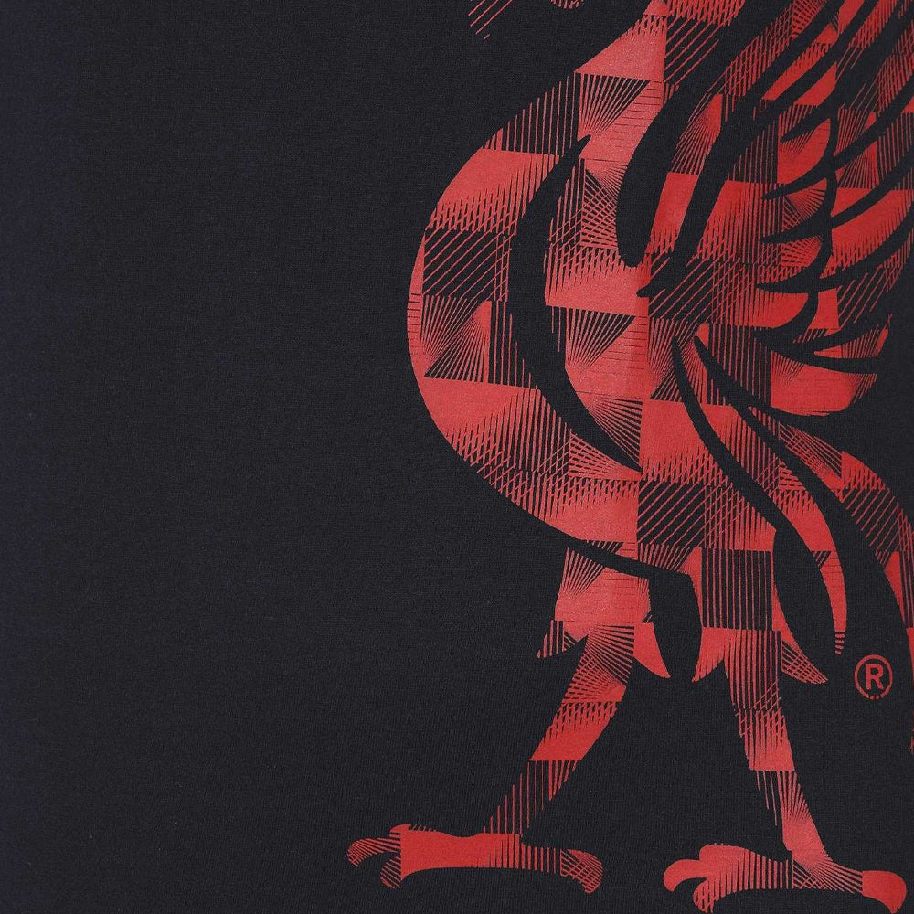 Navy - Side - Liverpool FC Mens Graphic T-Shirt