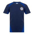 Navy Blue - Front - Chelsea FC Boys Cotton T-Shirt