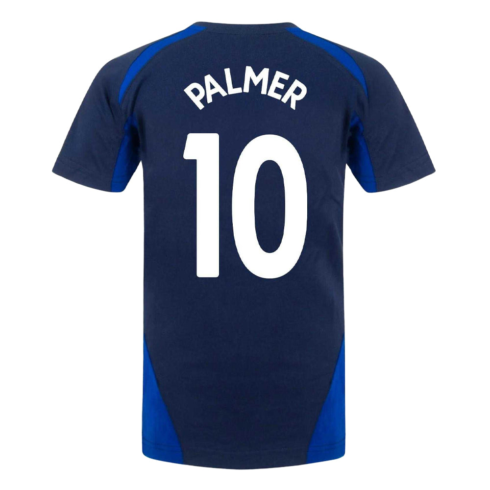 Navy - Back - Chelsea FC Boys Palmer 10 Cotton Panelled T-Shirt