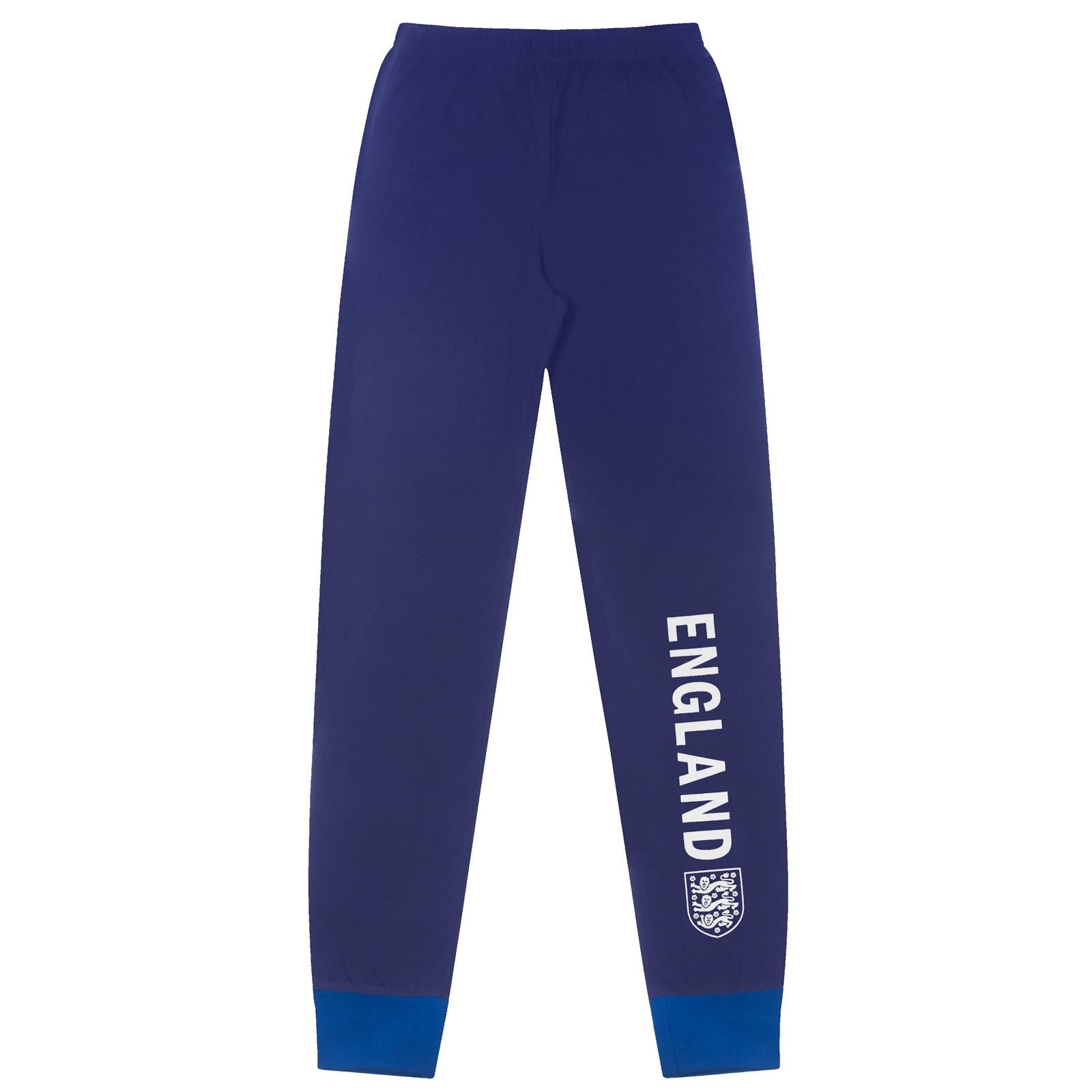 Blue - Side - England Football Boys Sublimated Long Pyjama Set