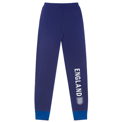 Blue - Side - England Football Boys Sublimated Long Pyjama Set