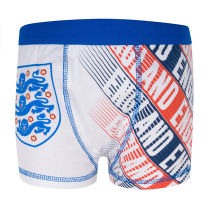 Navy-Red-White - Lifestyle - England Football Boys Crest Boxer Shorts (Pack of 3)