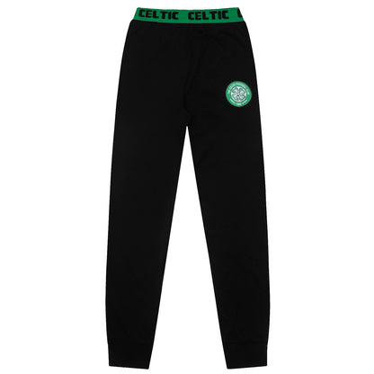 Black - Side - Celtic FC Boys Long Pyjama Set