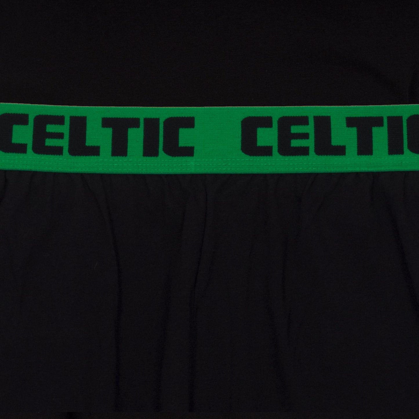 Black - Close up - Celtic FC Boys Long Pyjama Set