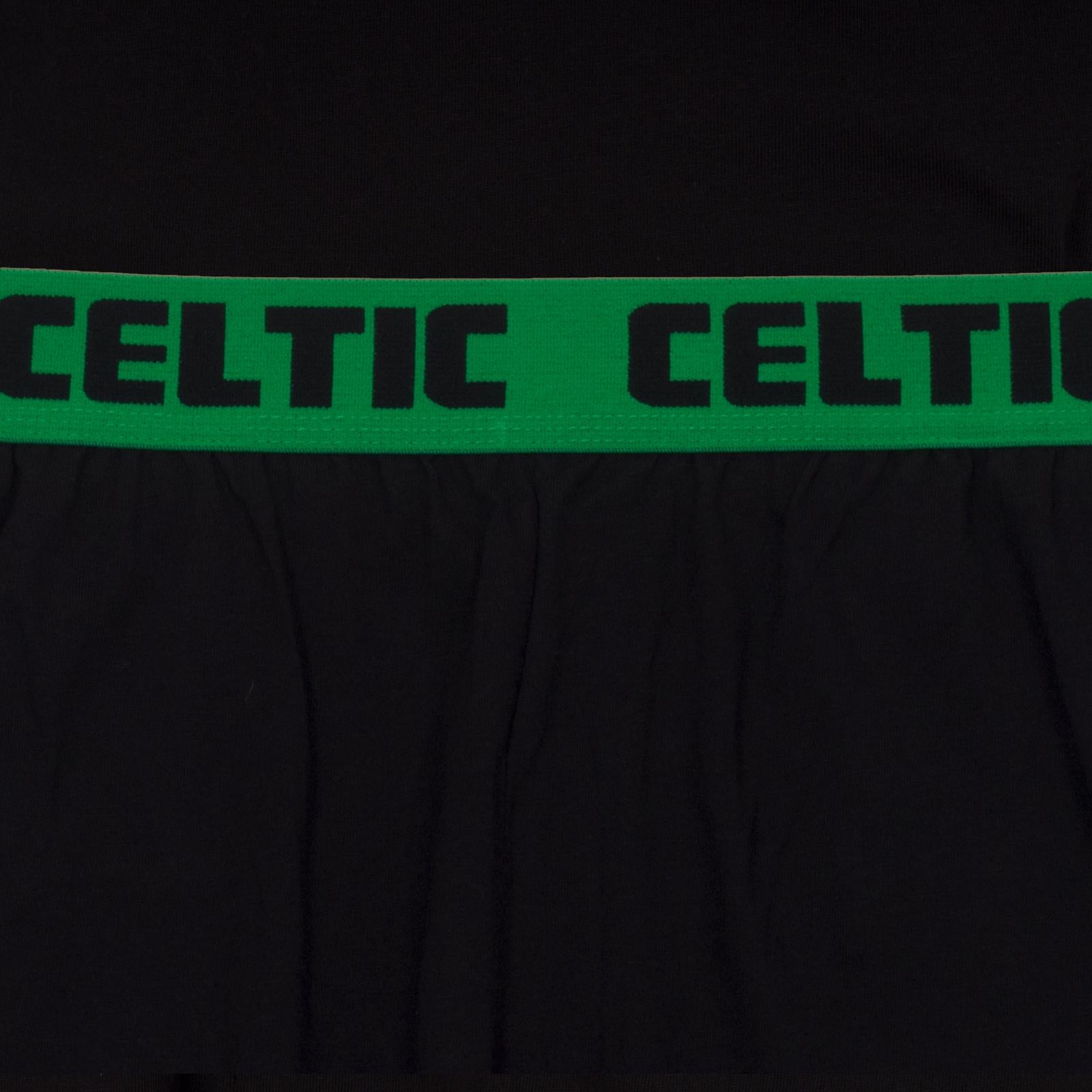 Black - Close up - Celtic FC Boys Long Pyjama Set