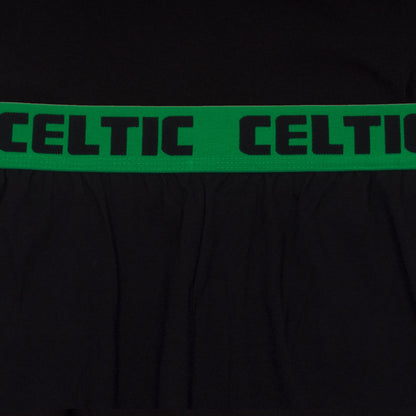 Black - Close up - Celtic FC Boys Long Pyjama Set