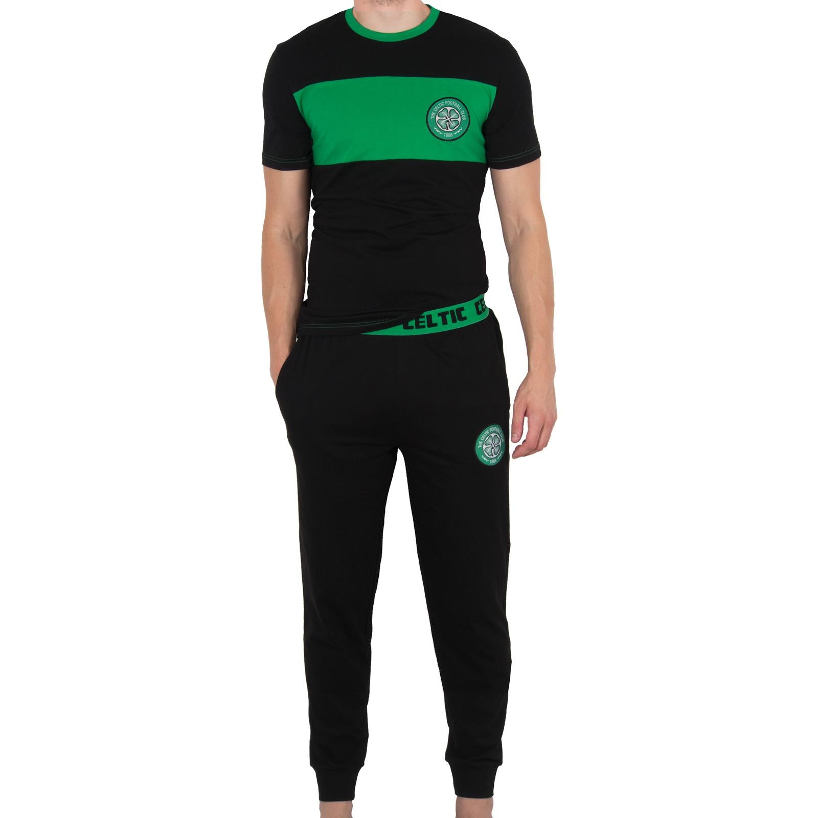 Black - Front - Celtic FC Boys Long Pyjama Set