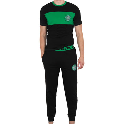 Black - Front - Celtic FC Boys Long Pyjama Set