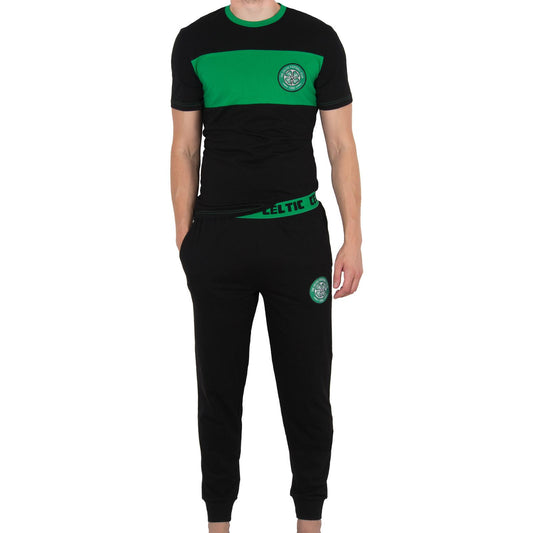 Black - Front - Celtic FC Boys Long Pyjama Set