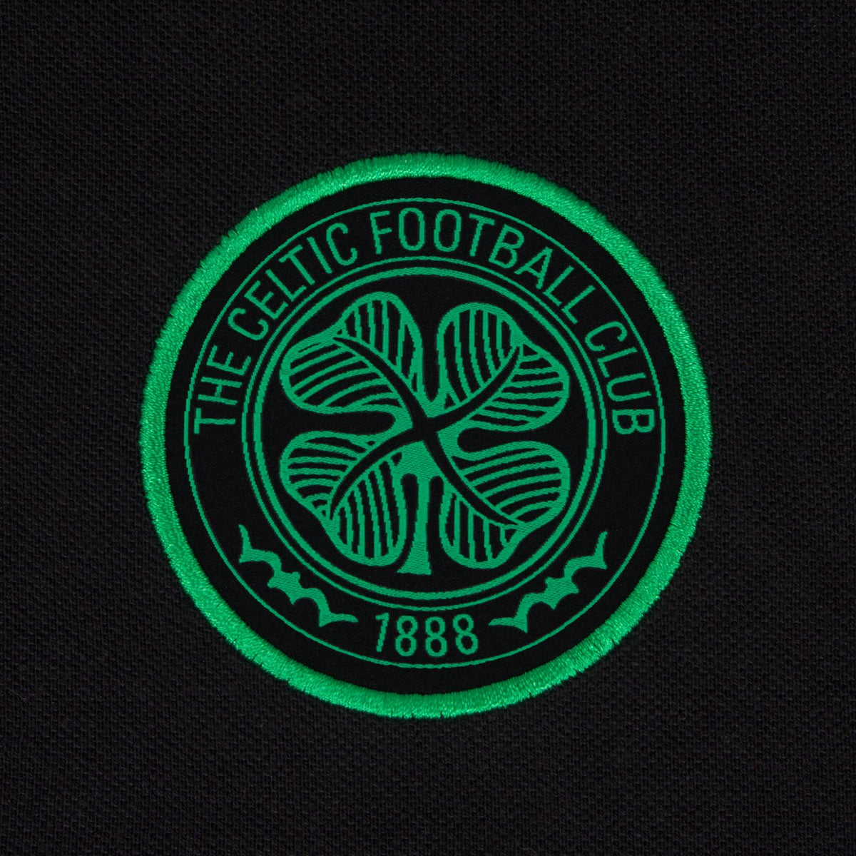 Black - Lifestyle - Celtic FC Mens Contrast Sleeves Polo Shirt
