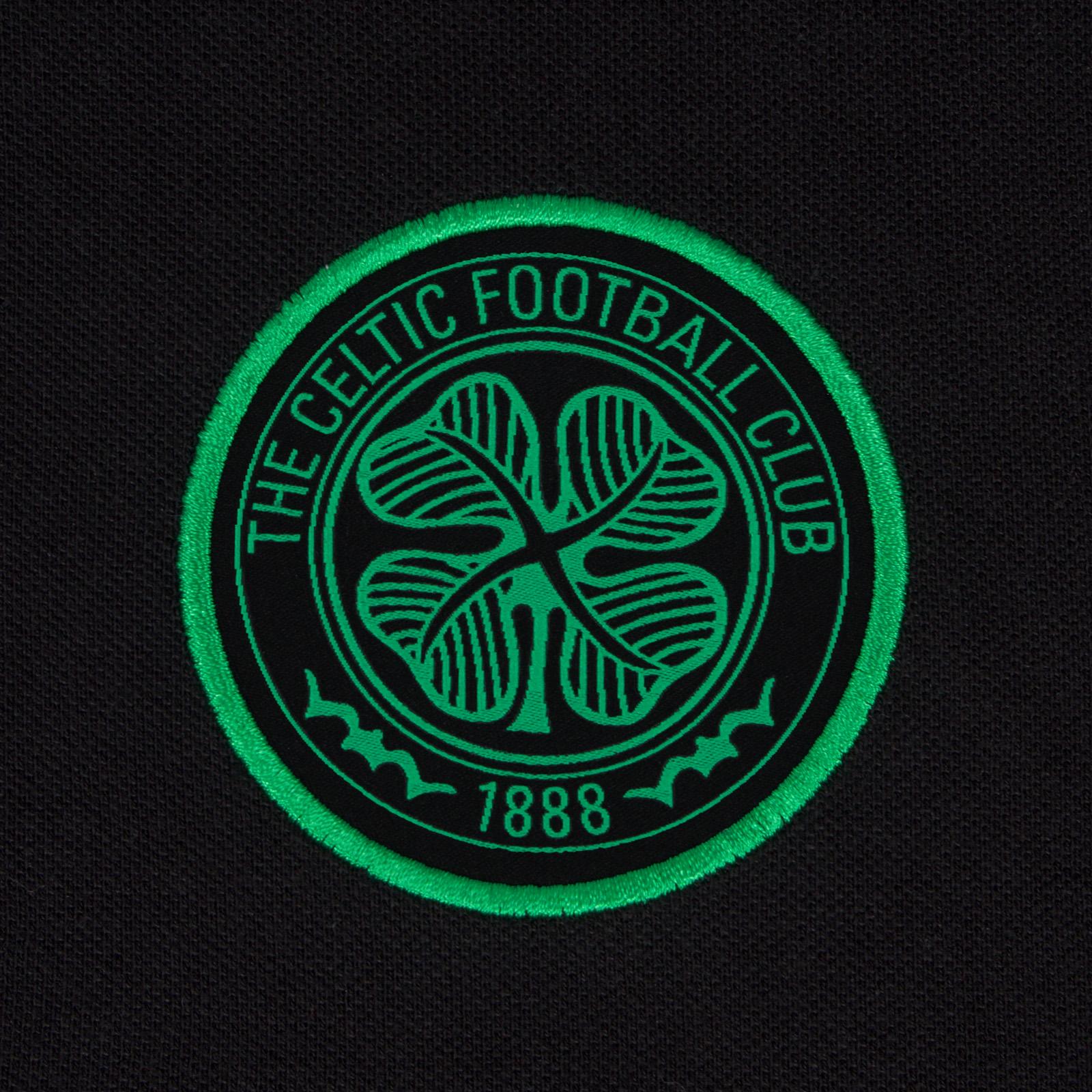 Black - Lifestyle - Celtic FC Mens Contrast Sleeves Polo Shirt